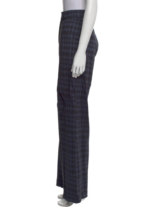 Kiko Kostadinov Plaid Print Wide Leg Pants