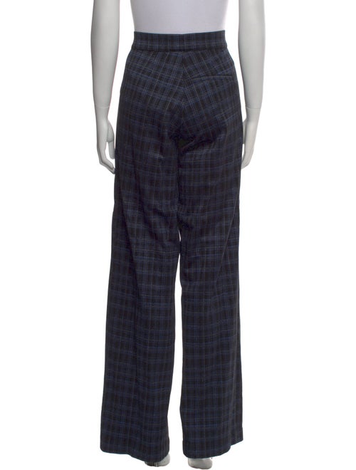 Kiko Kostadinov Plaid Print Wide Leg Pants