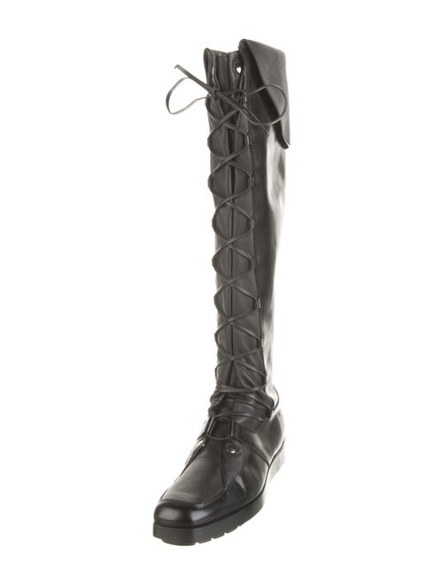 Kiko Kostadinov Animal Print Lace-Up Boots