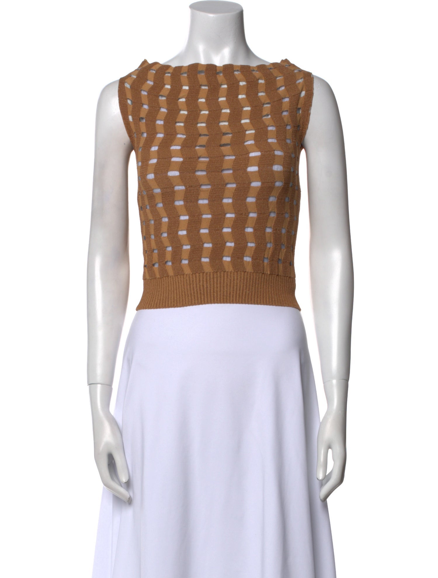 Kiko Kostadinov Virgin Wool Bateau Neckline Crop Top