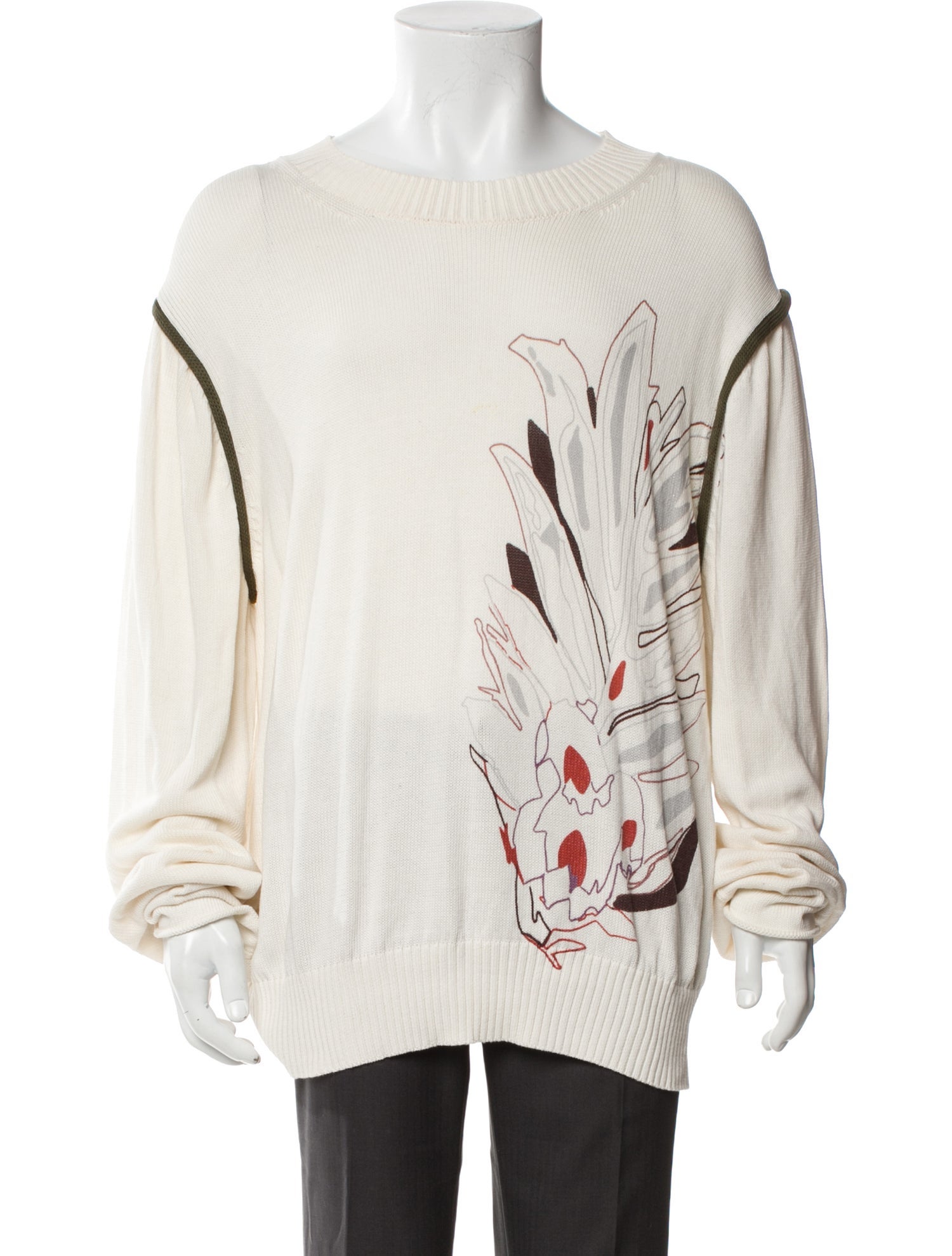 Kiko Kostadinov Graphic Print Scoop Neck Cardigan