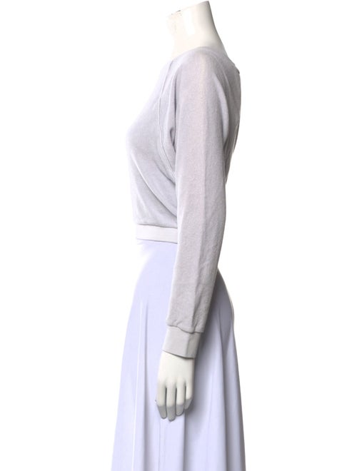 Suzie Kondi Bateau Neckline Long Sleeve Crop Top