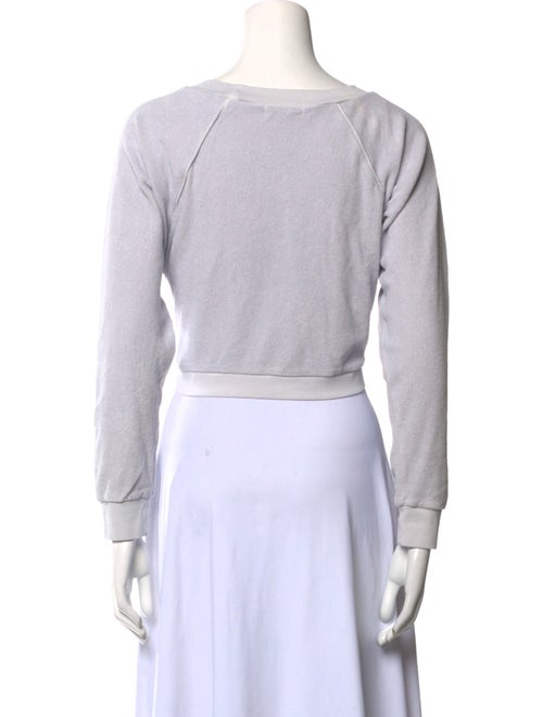 Suzie Kondi Bateau Neckline Long Sleeve Crop Top