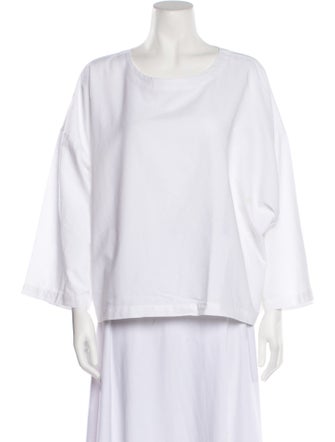 Suzie Kondi Bateau Neckline Three-Quarter Sleeve Top