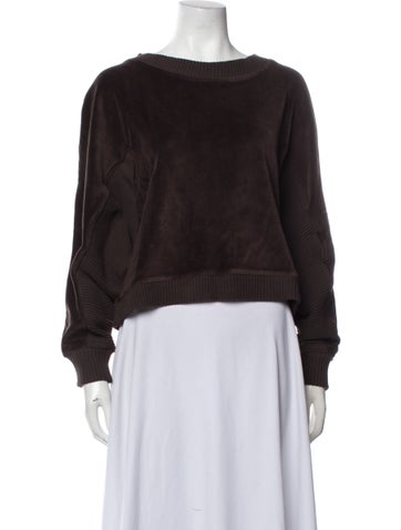 Suzie Kondi Tops Bateau Neckline Long Sleeve Sweatshirt S