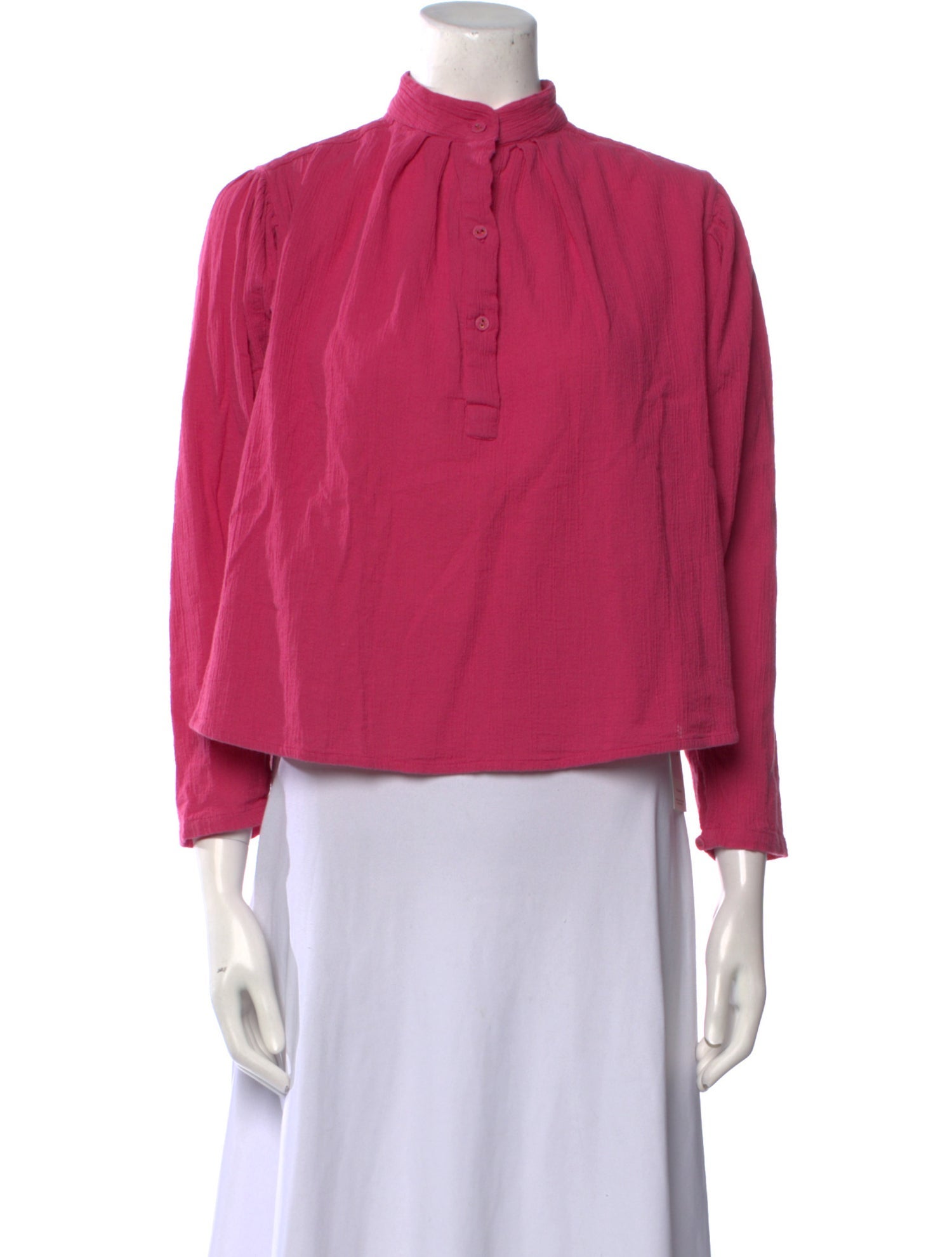 Suzie Kondi Mock Neck Three-Quarter Sleeve Blouse
