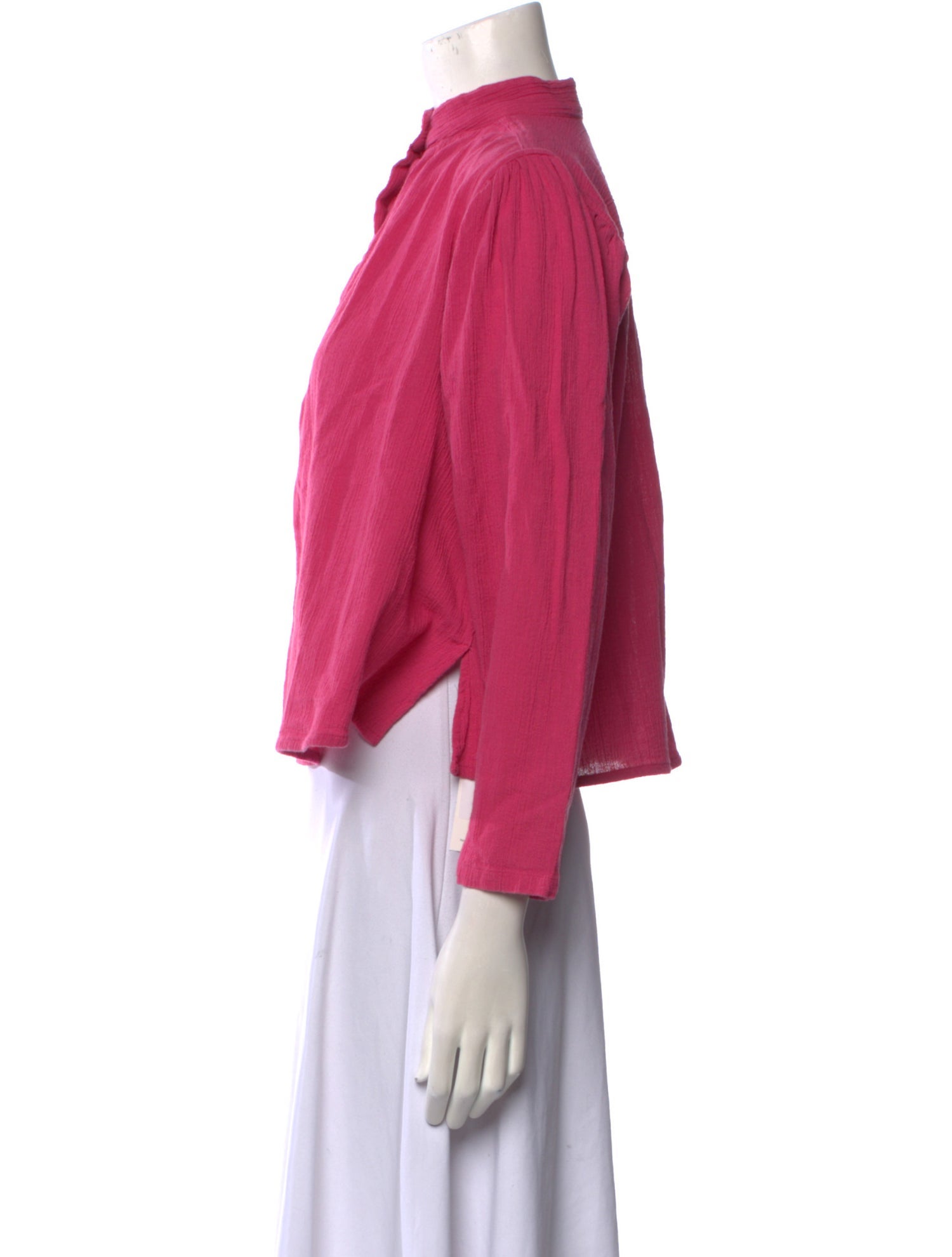Suzie Kondi Mock Neck Three-Quarter Sleeve Blouse