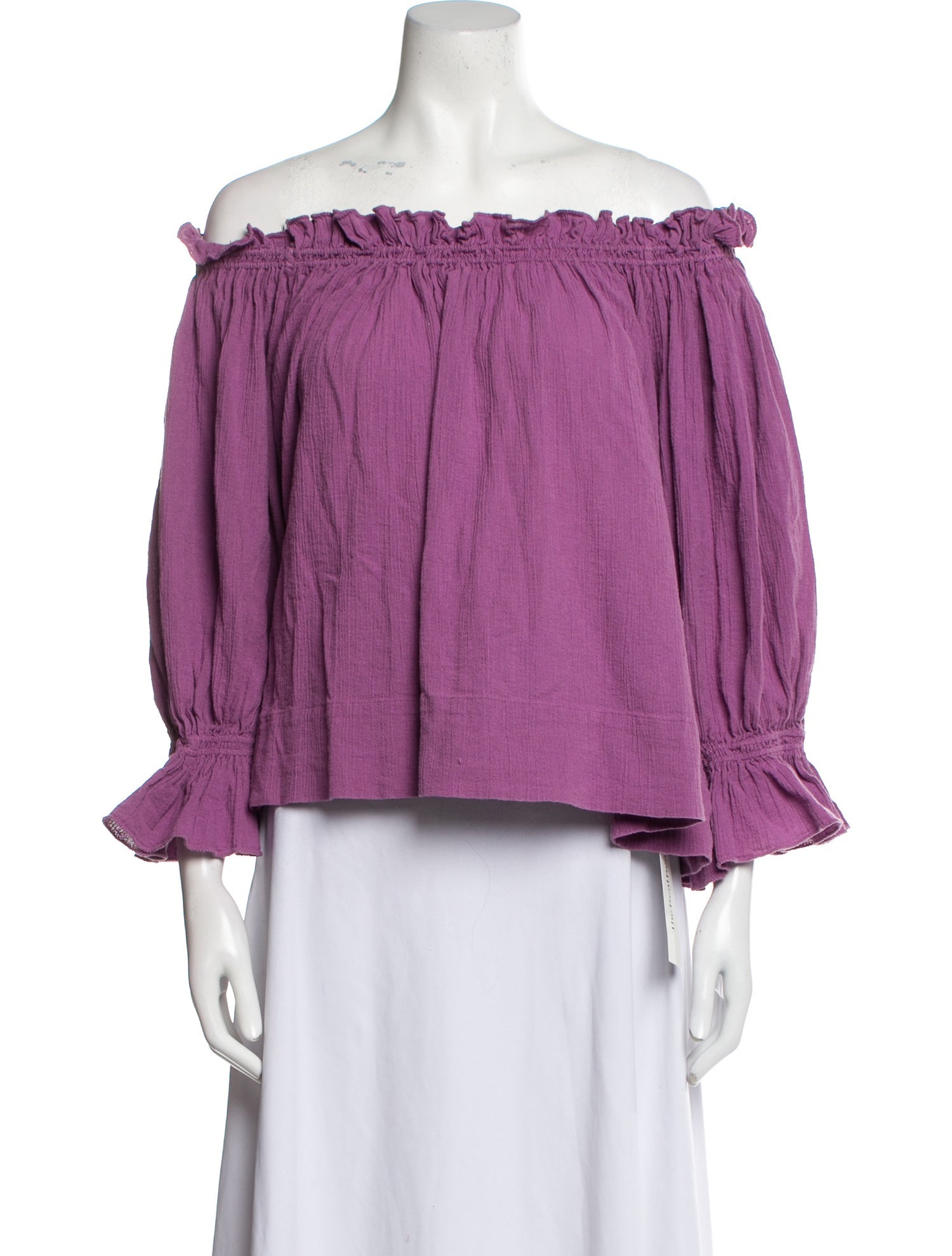 Suzie Kondi Off-The-Shoulder Three-Quarter Sleeve Blouse