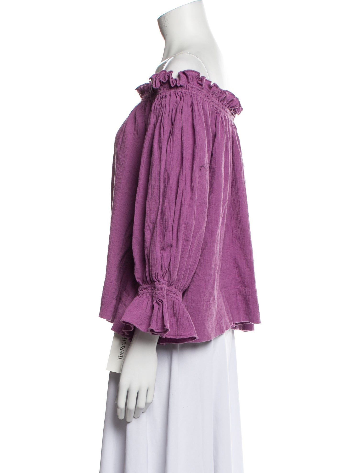 Suzie Kondi Off-The-Shoulder Three-Quarter Sleeve Blouse