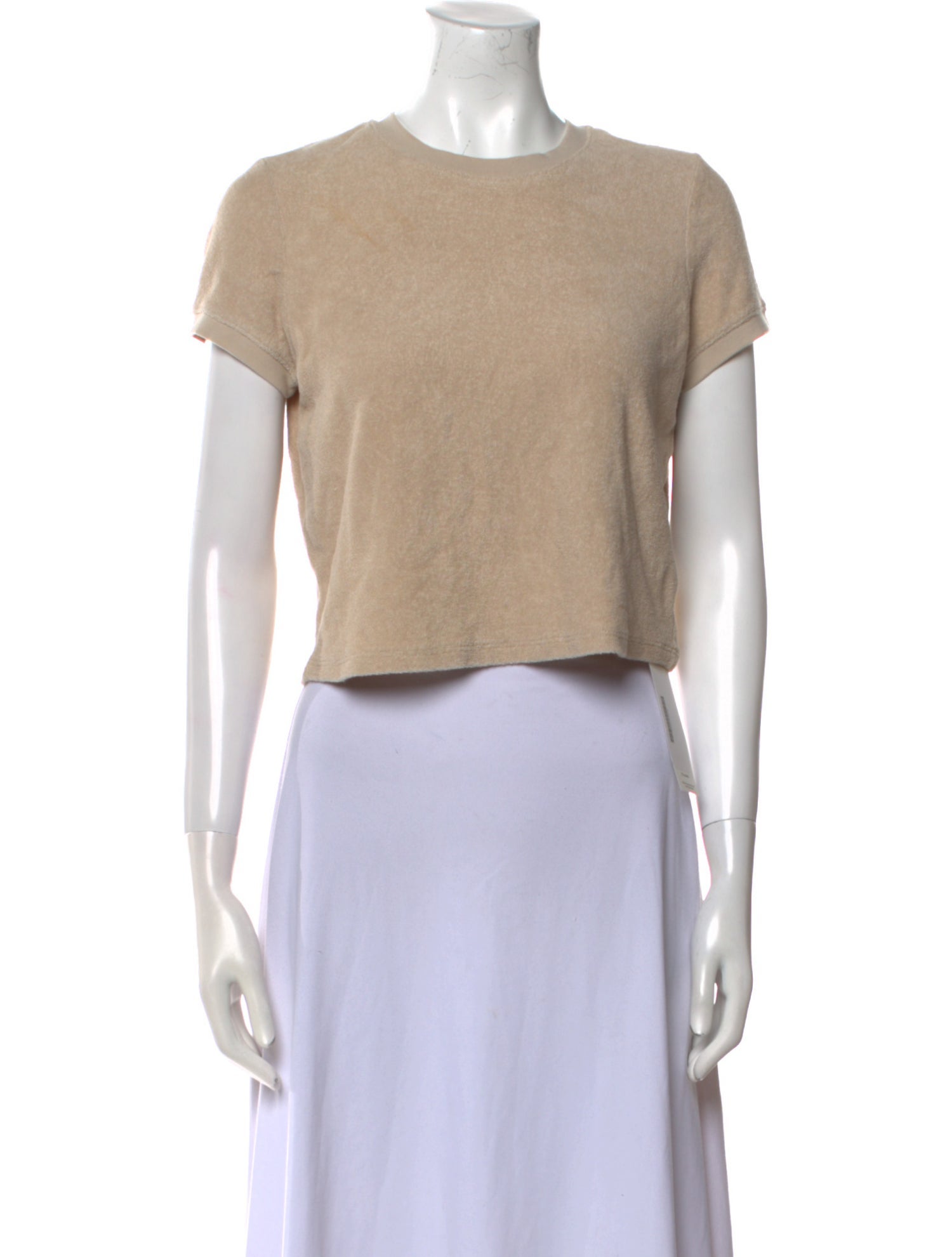 Suzie Kondi Crew Neck Short Sleeve Crop Top