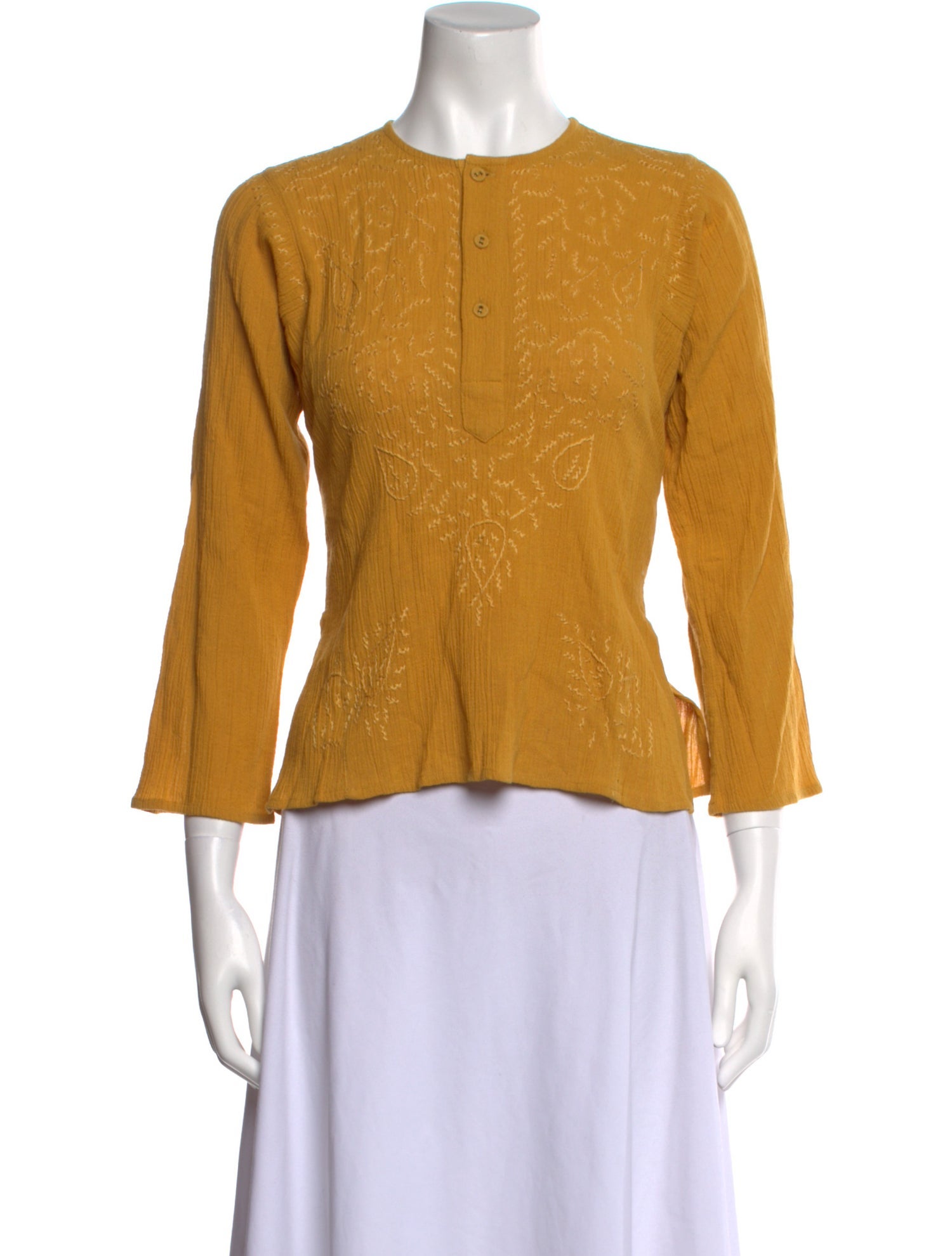 Suzie Kondi Crew Neck Three-Quarter Sleeve Top