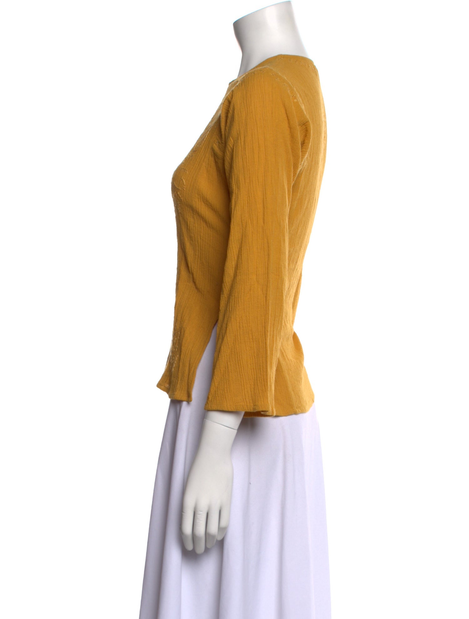 Suzie Kondi Crew Neck Three-Quarter Sleeve Top