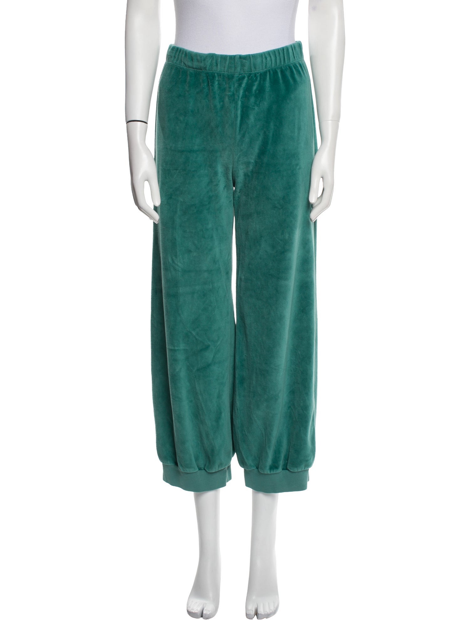 Suzie Kondi Velvet Pleated Accents Sweatpants