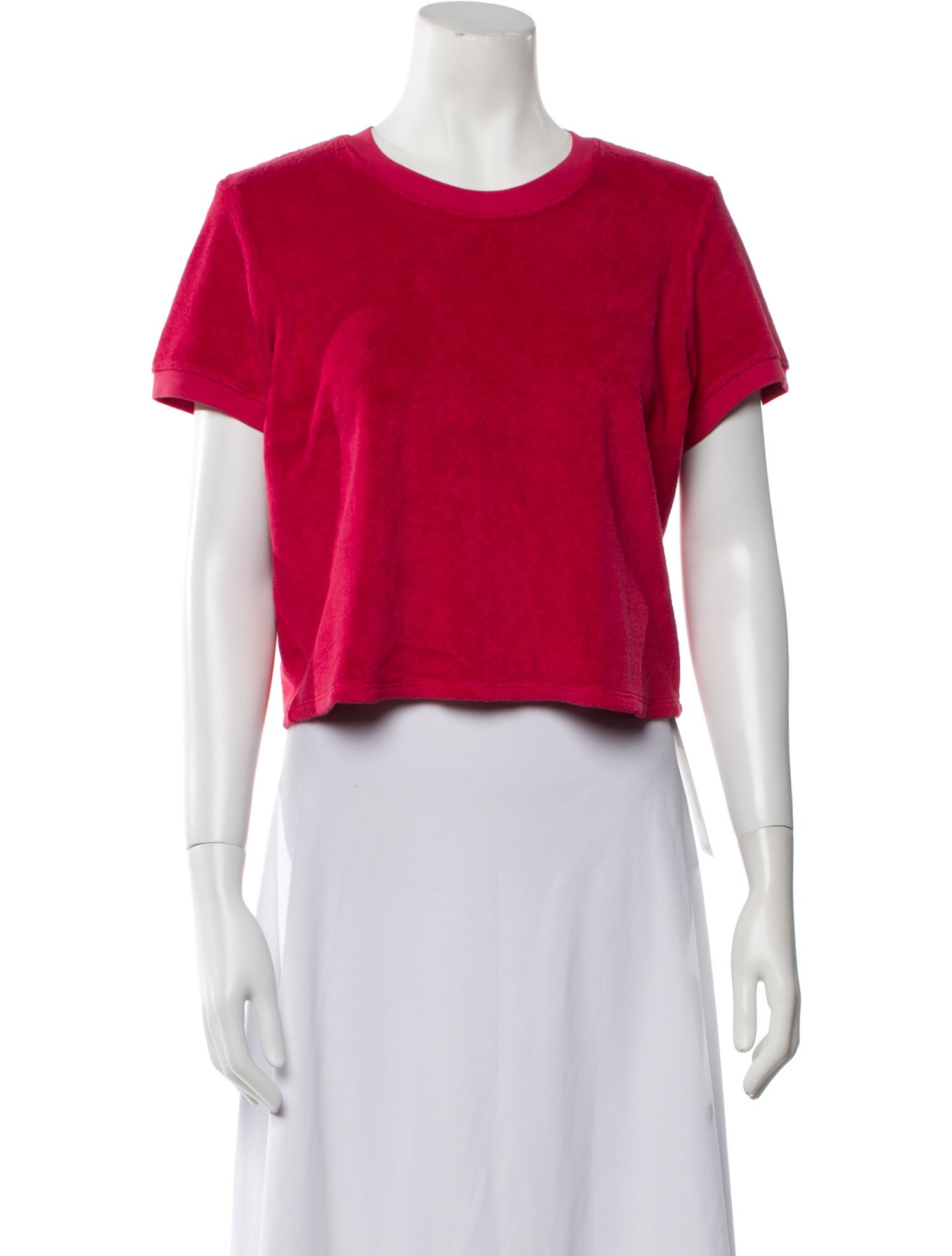 Suzie Kondi Crew Neck Short Sleeve Crop Top