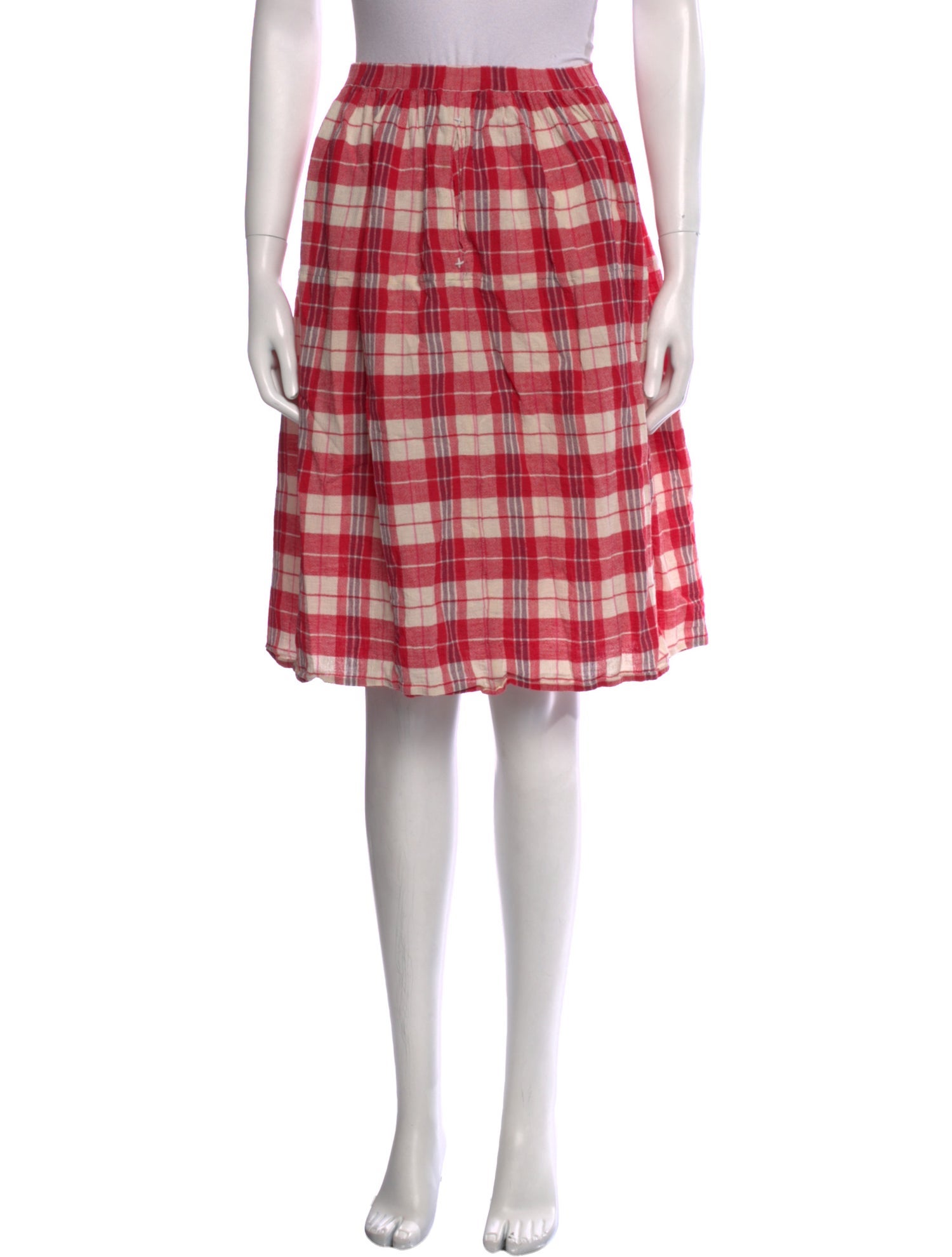 Suzie Kondi Plaid Print Knee-Length Skirt