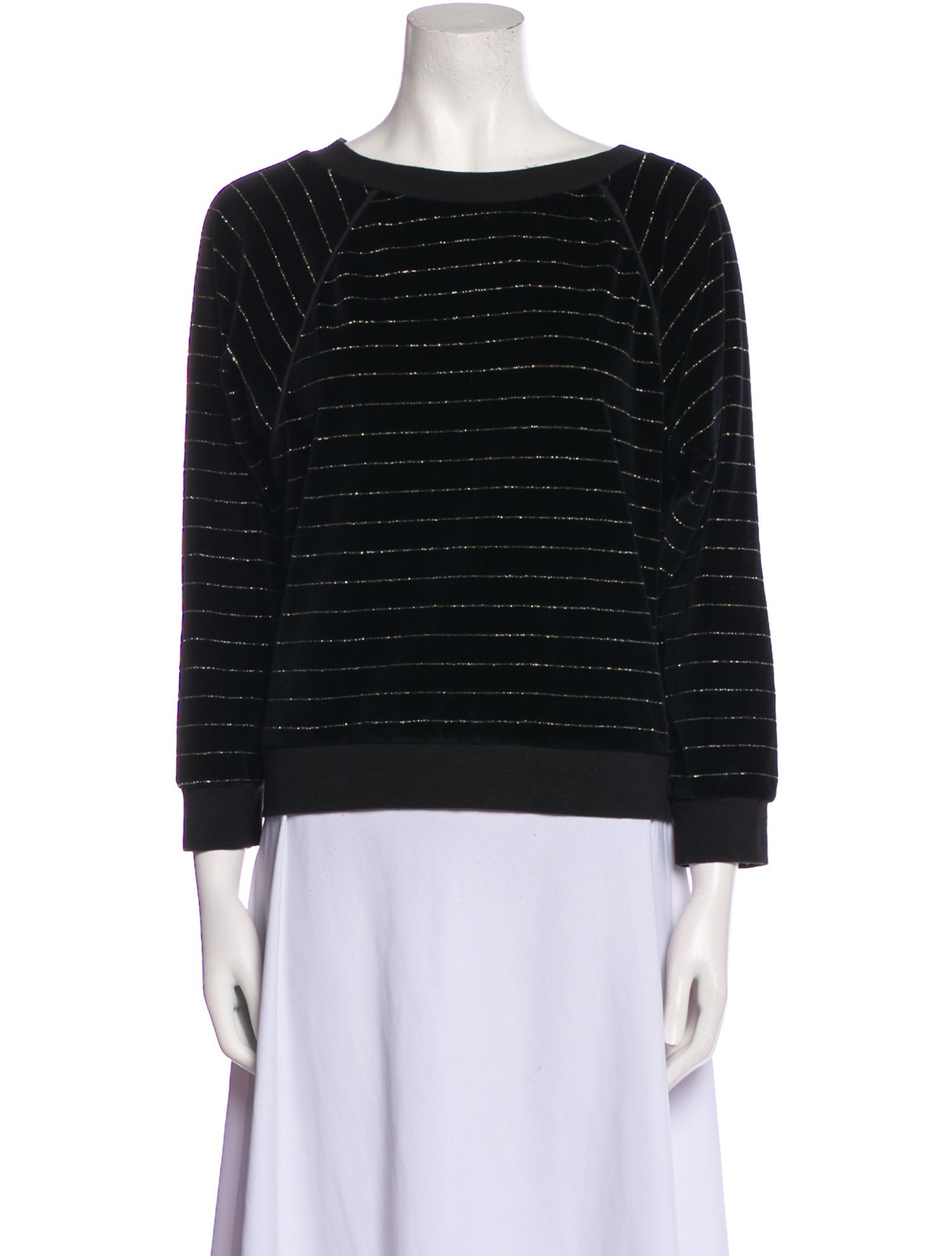 Suzie Kondi Striped Bateau Neckline Top