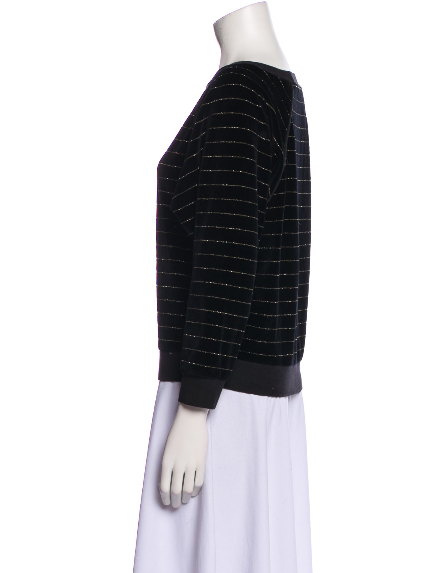 Suzie Kondi Striped Bateau Neckline Top