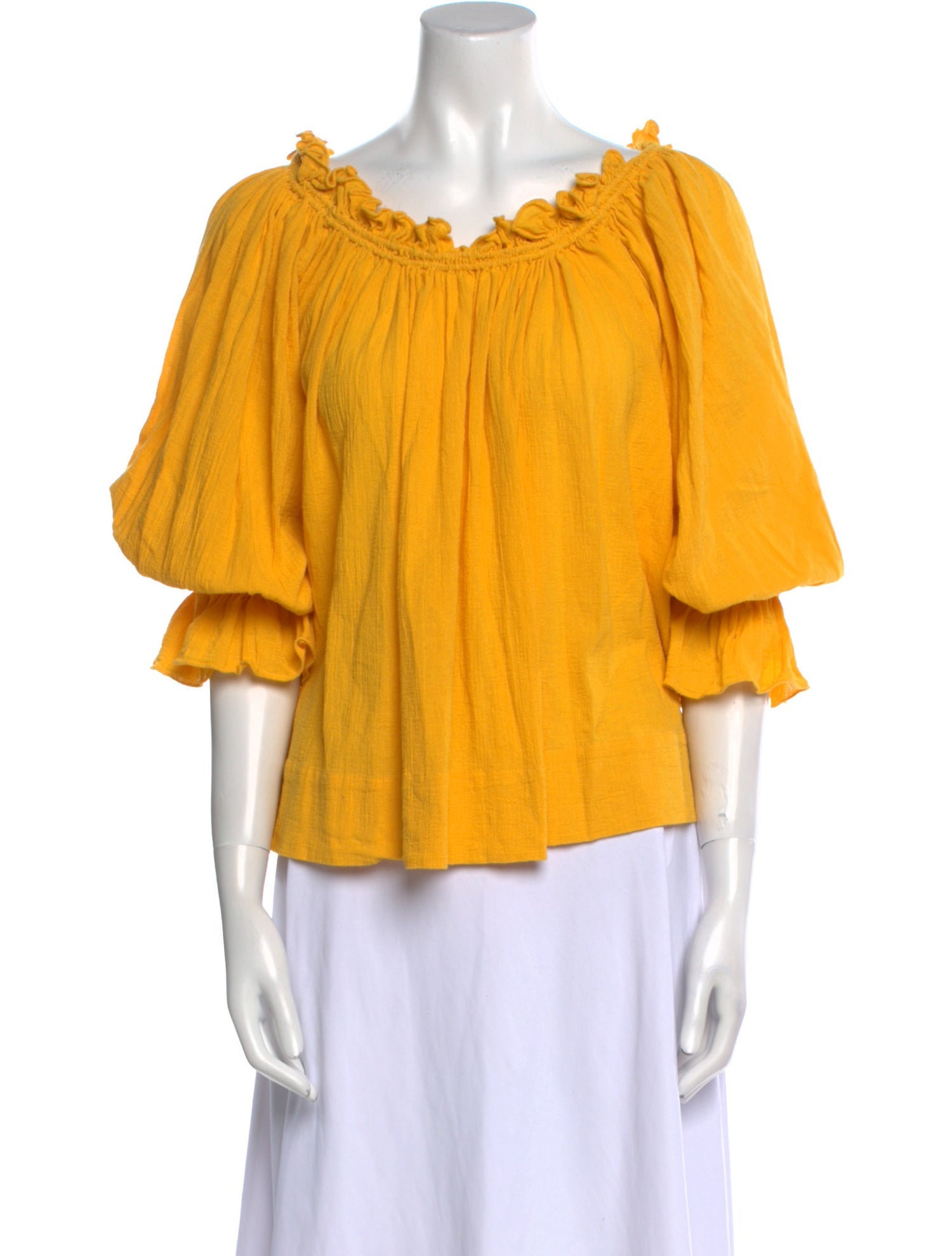 Suzie Kondi Cowl Neck Three-Quarter Sleeve Blouse