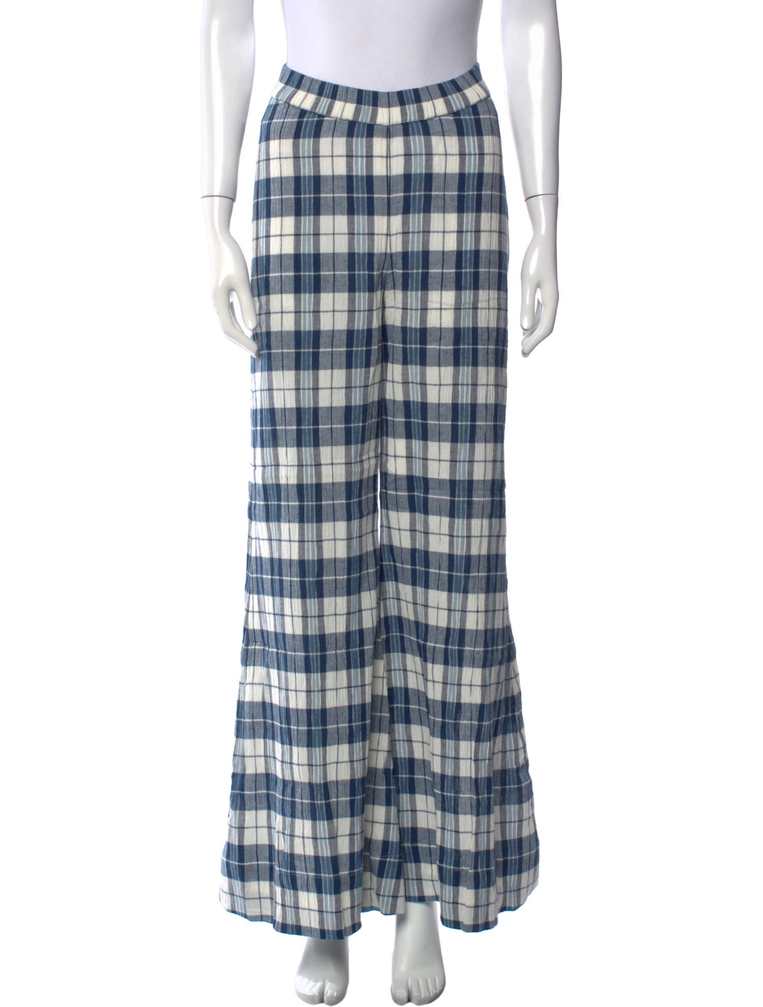 Suzie Kondi Plaid Print Wide Leg Pants w/ Tags
