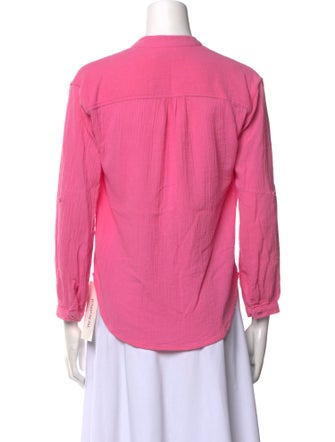 Suzie Kondi Three-Quarter Sleeve Button-Up Top