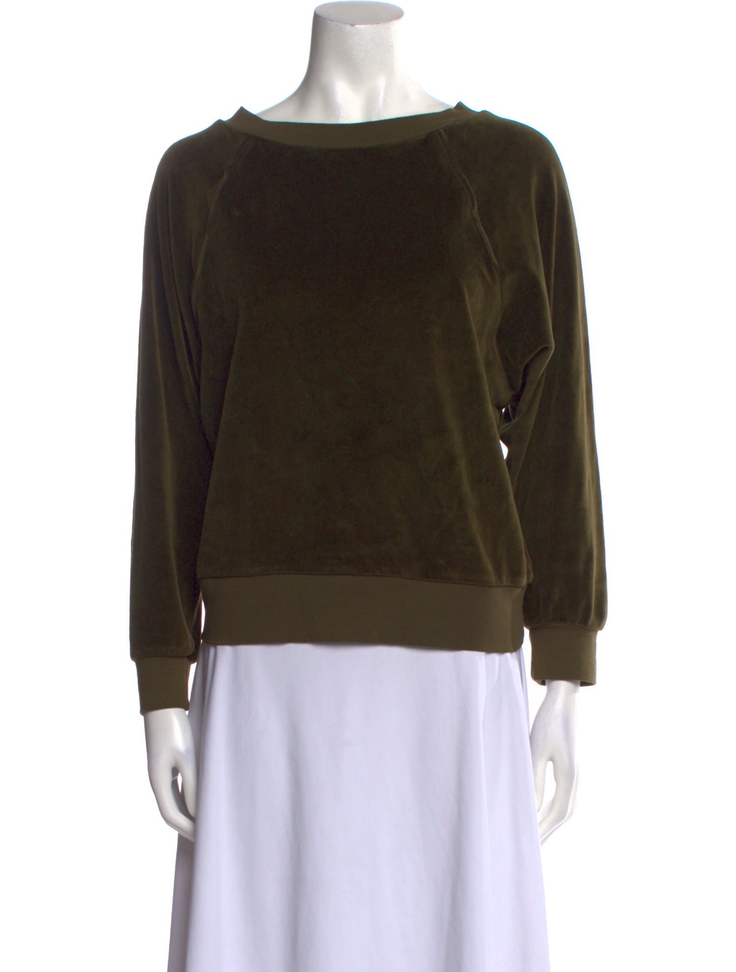 Suzie Kondi Bateau Neckline Long Sleeve Sweatshirt