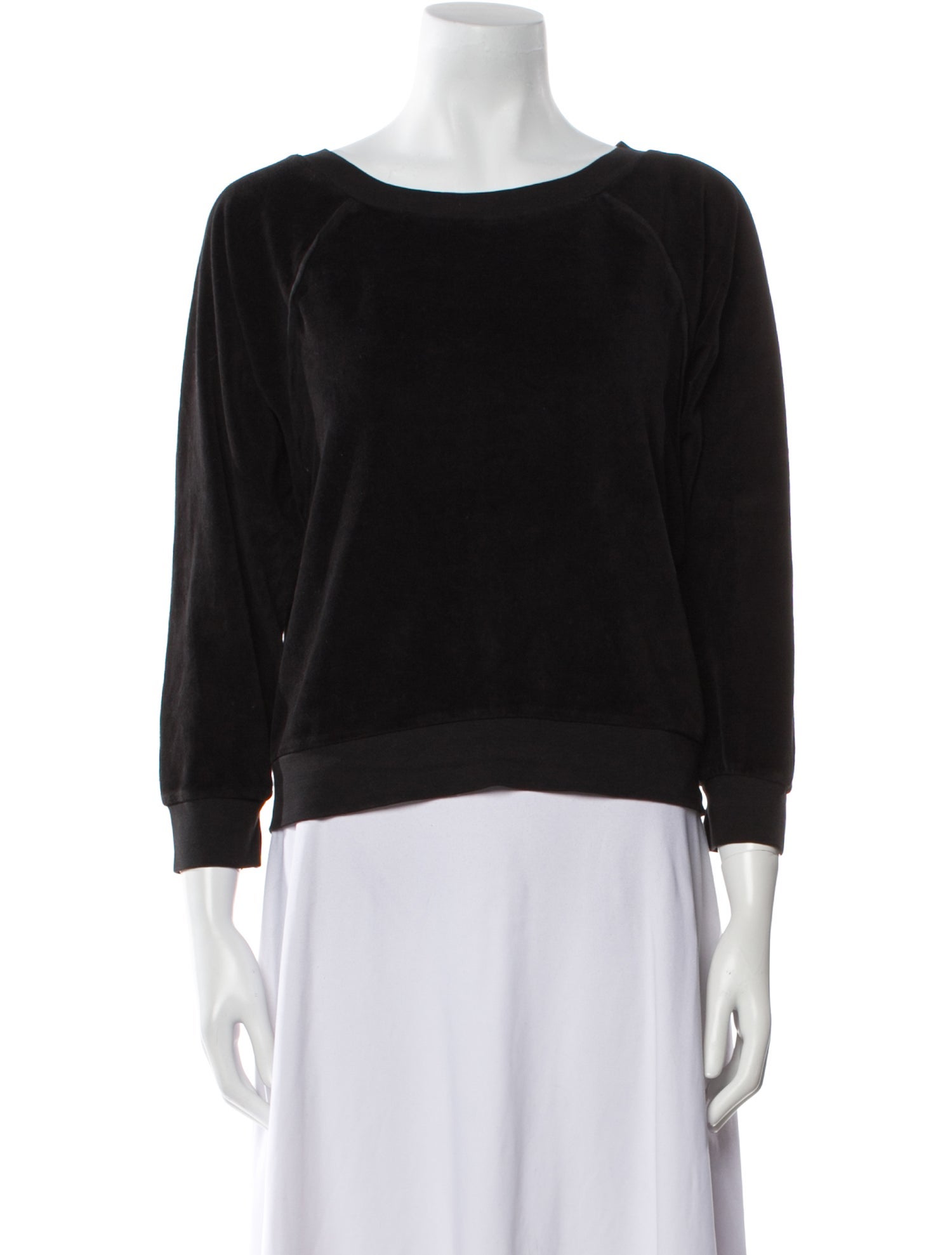 Suzie Kondi Bateau Neckline Three-Quarter Sleeve Sweatshirt