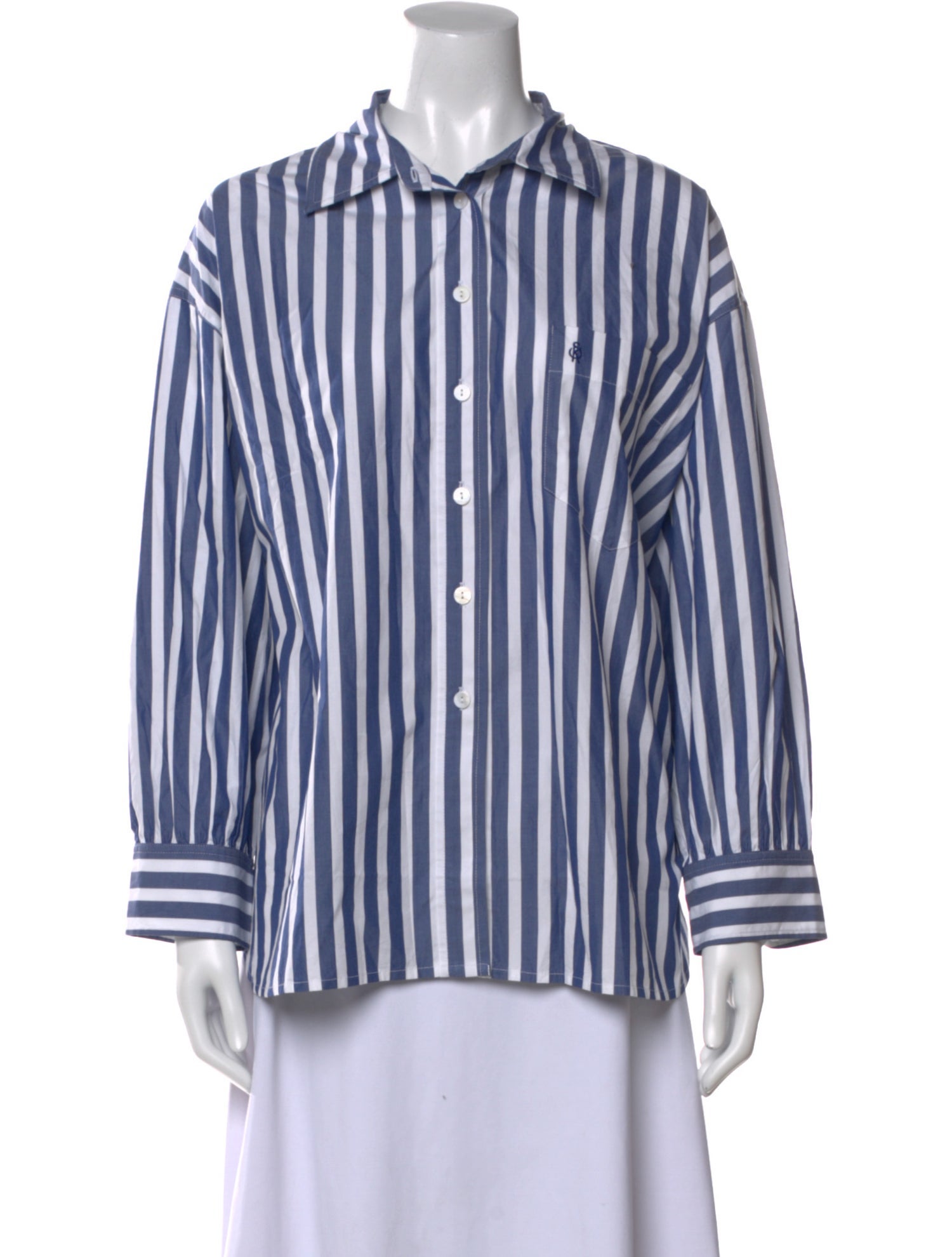 Suzie Kondi Striped Long Sleeve Button-Up Top w/ Tags
