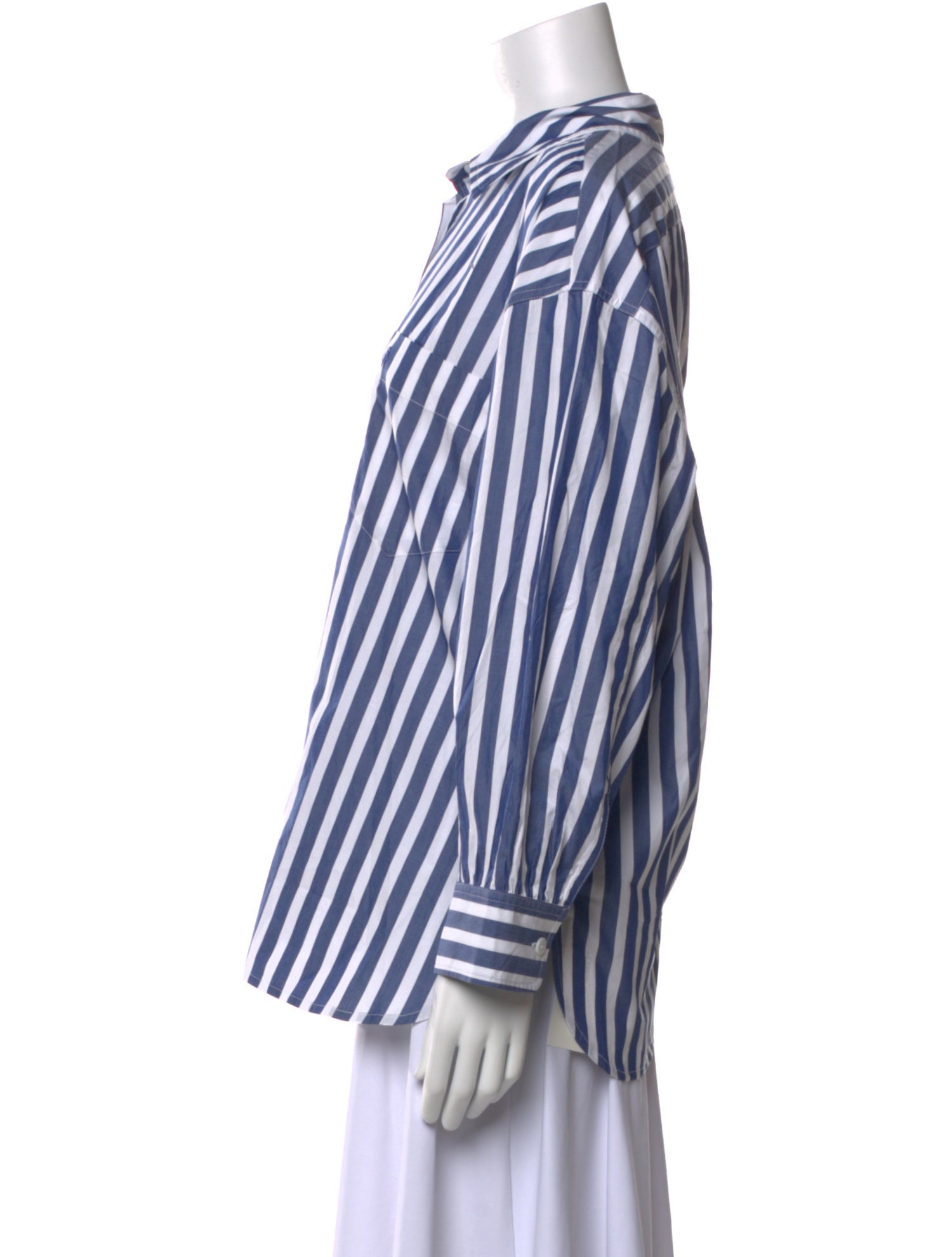 Suzie Kondi Striped Long Sleeve Button-Up Top w/ Tags