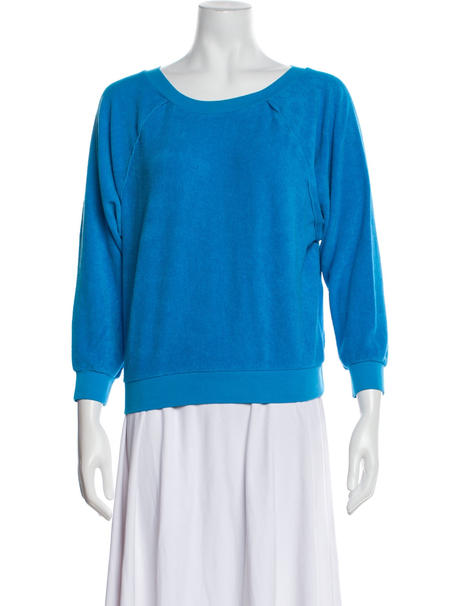 Suzie Kondi Bateau Neckline Three-Quarter Sleeve Sweatshirt