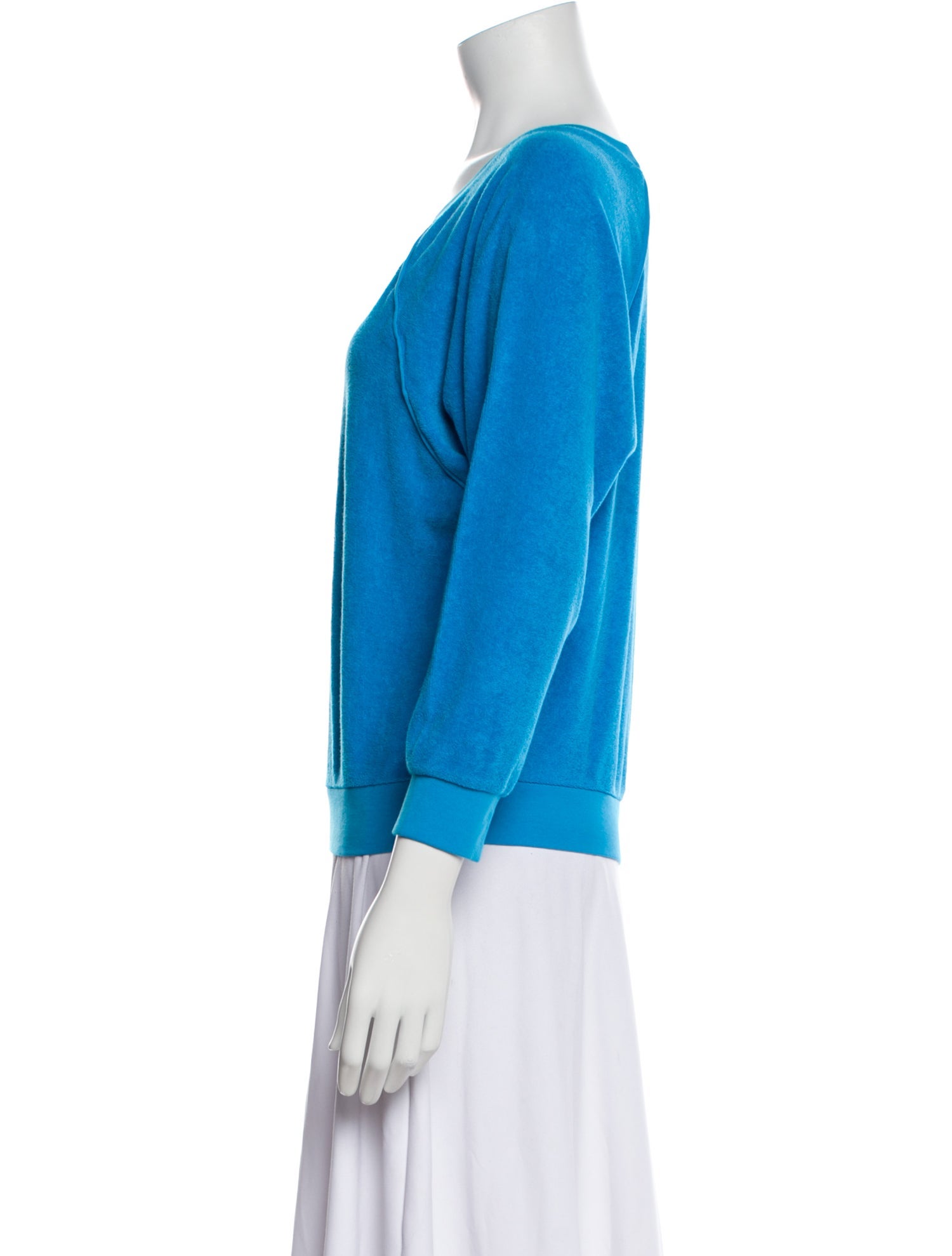 Suzie Kondi Bateau Neckline Three-Quarter Sleeve Sweatshirt
