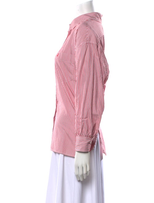 Suzie Kondi Striped Three-Quarter Sleeve Button-Up Top