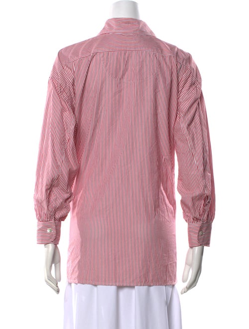 Suzie Kondi Striped Three-Quarter Sleeve Button-Up Top