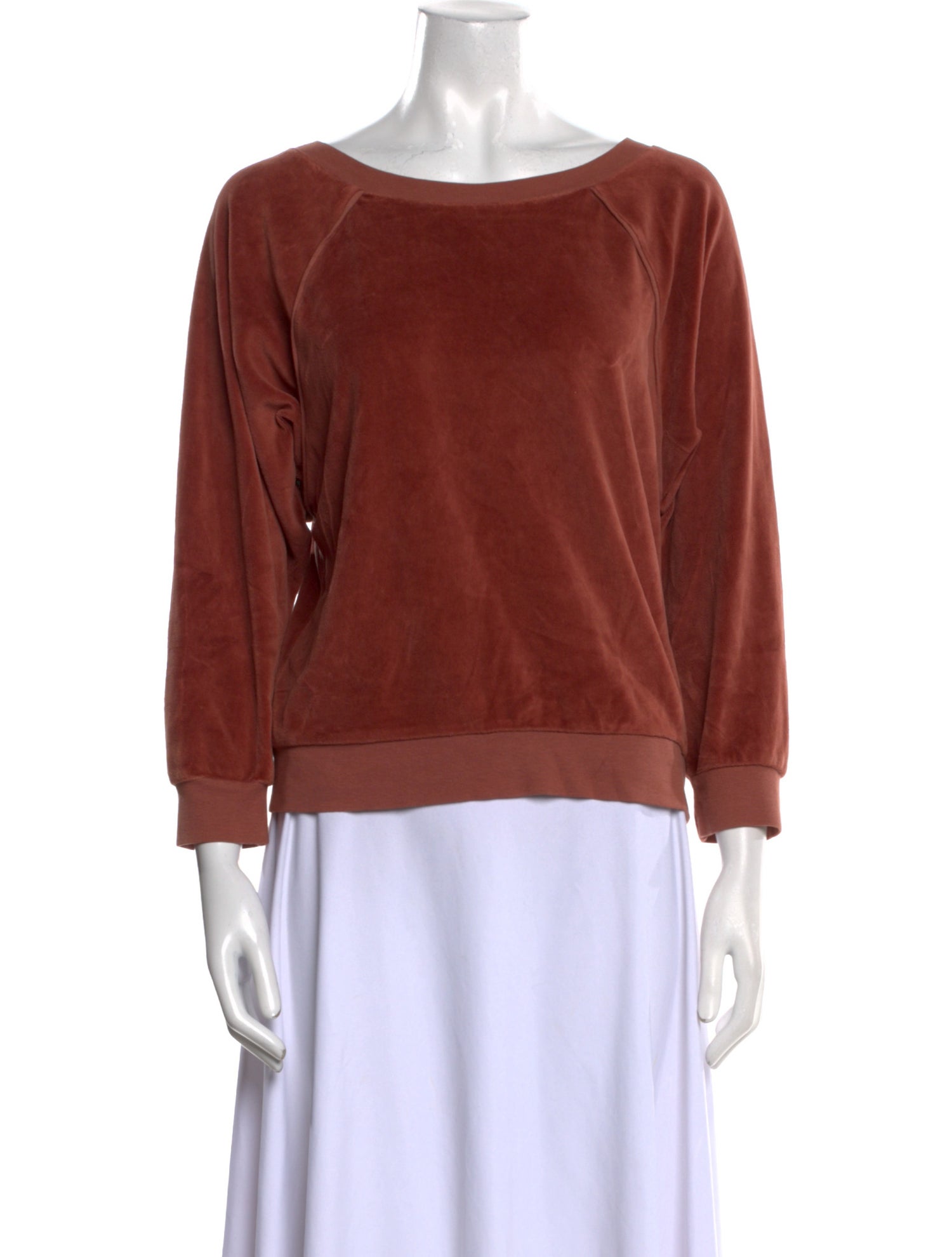 Suzie Kondi Scoop Neck Three-Quarter Sleeve Sweatshirt