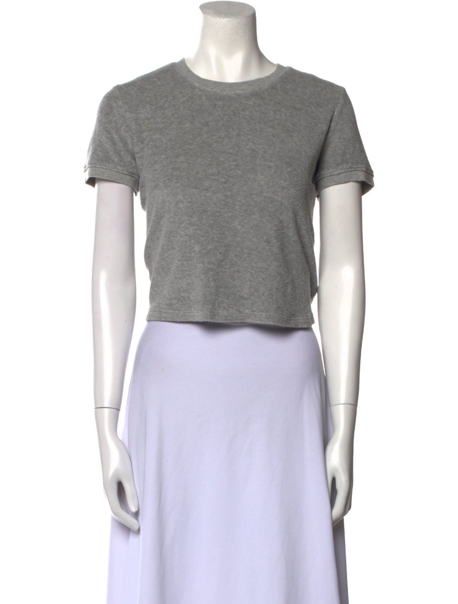 Suzie Kondi Crew Neck Short Sleeve Crop Top