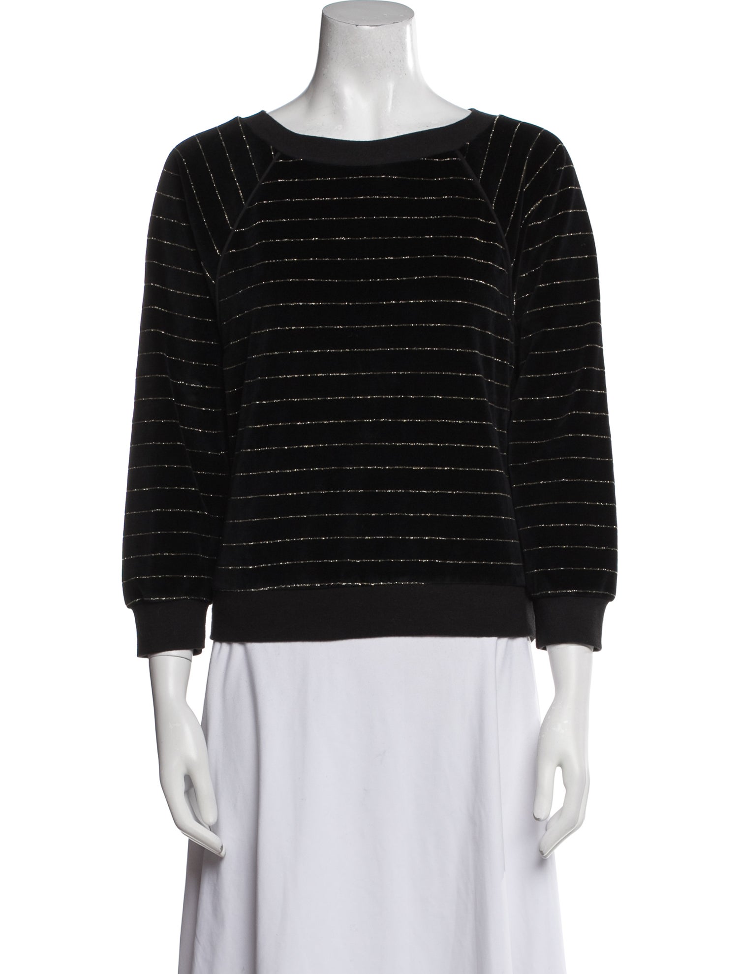 Suzie Kondi Striped Bateau Neckline Top