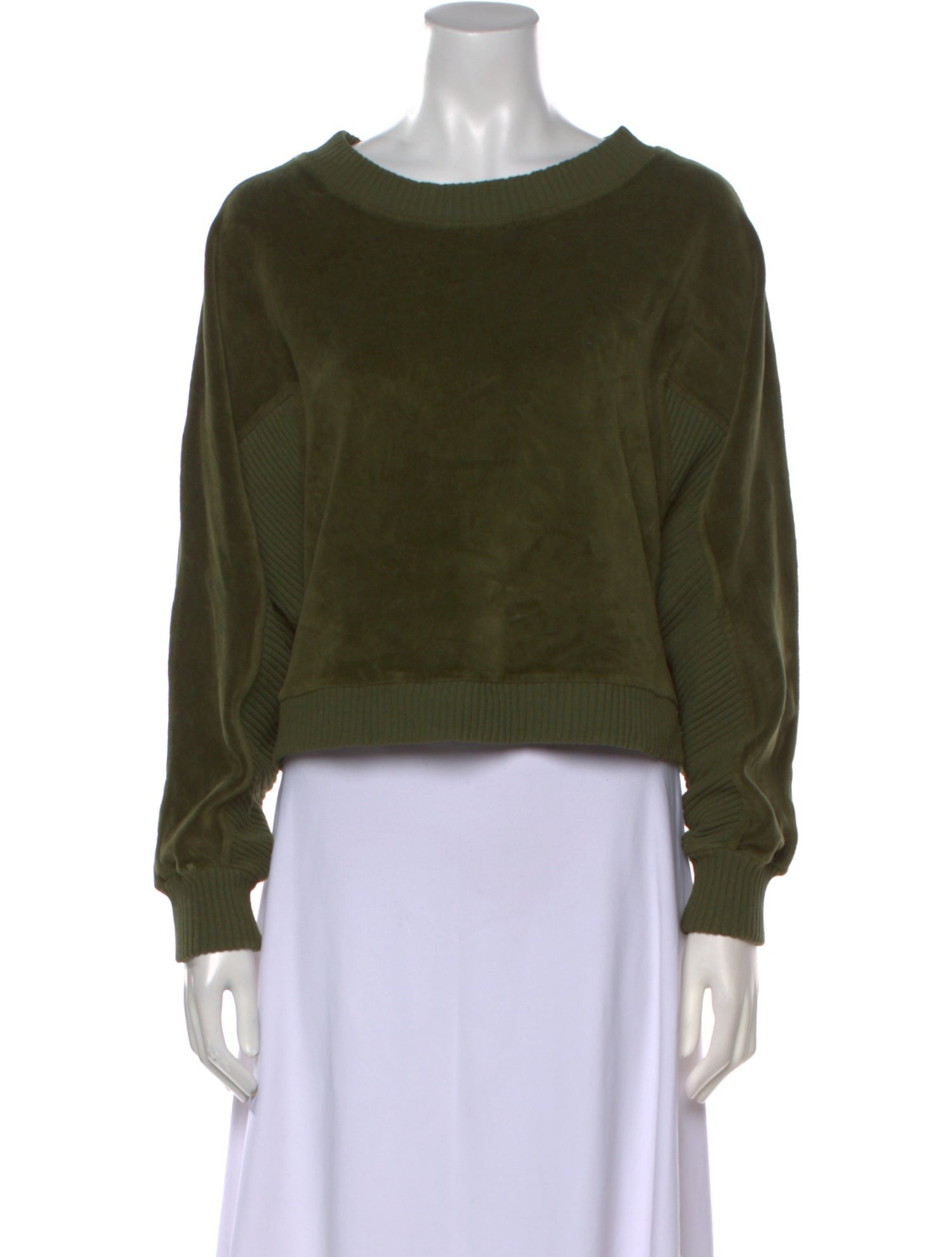 Suzie Kondi Bateau Neckline Long Sleeve Sweatshirt