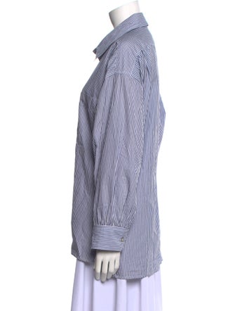 Suzie Kondi Striped Long Sleeve Button-Up Top