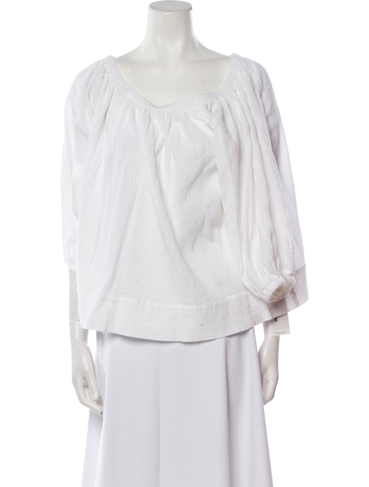 Suzie Kondi Scoop Neck Three-Quarter Sleeve Blouse