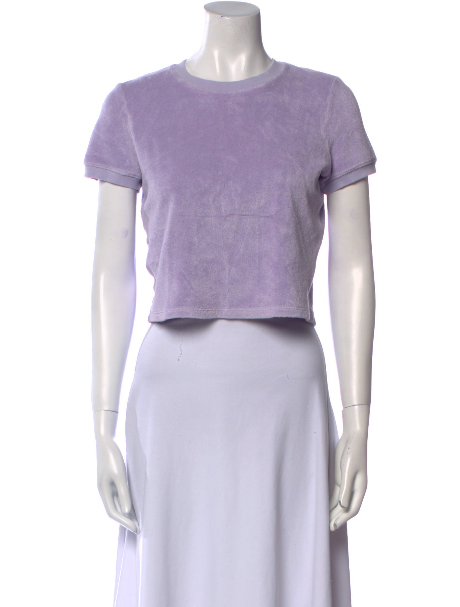 Suzie Kondi Terry Cloth Crew Neck Crop Top