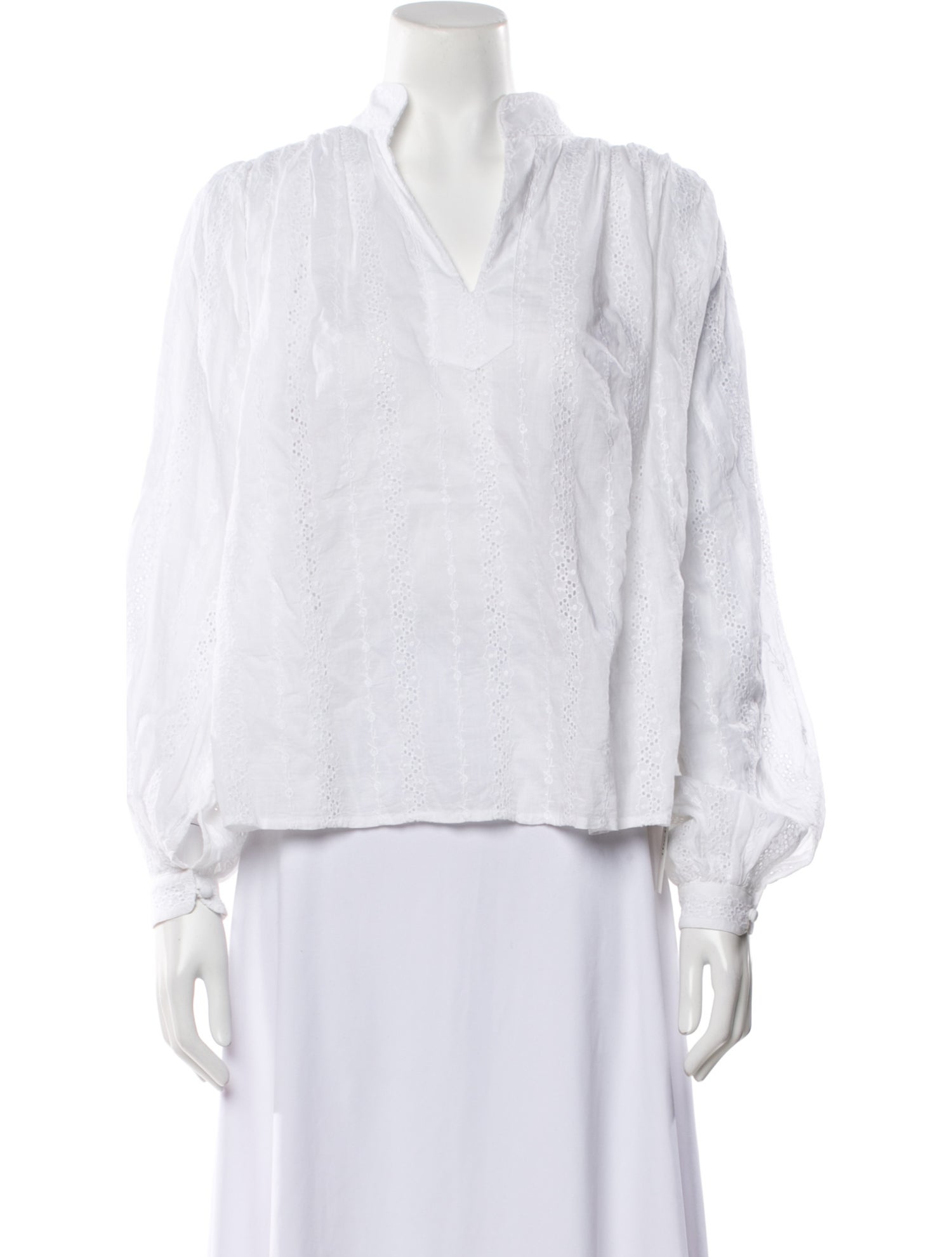 Suzie Kondi V-Neck Long Sleeve Blouse w/ Tags