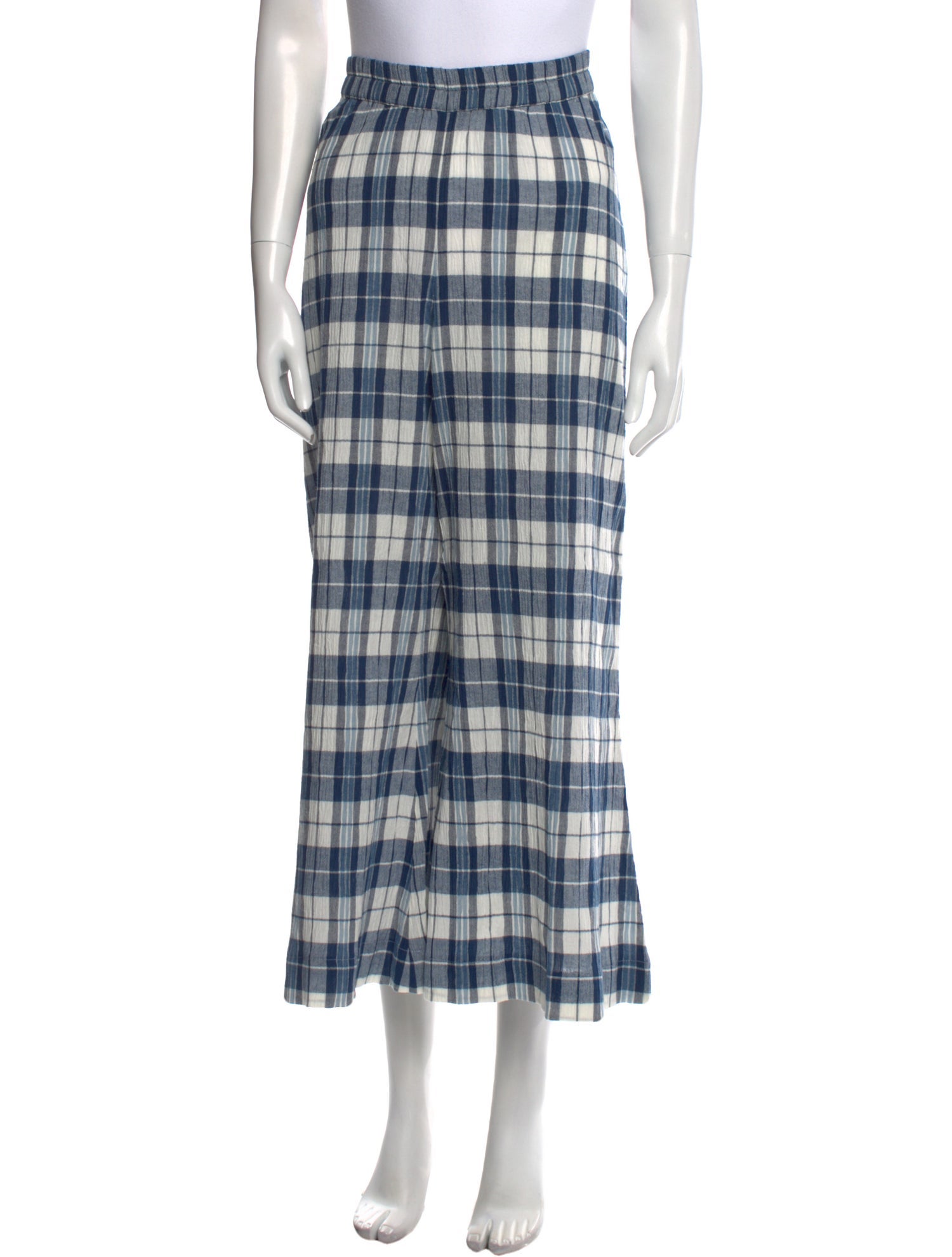 Suzie Kondi Plaid Print Wide Leg Pants