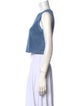 Suzie Kondi Crew Neck Sleeveless Crop Top