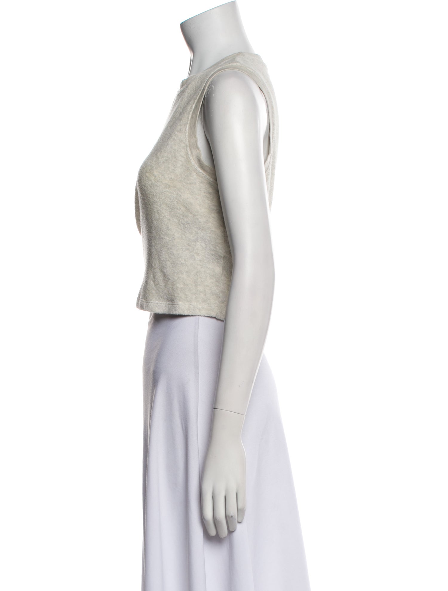 Suzie Kondi Terry Cloth Crew Neck Crop Top