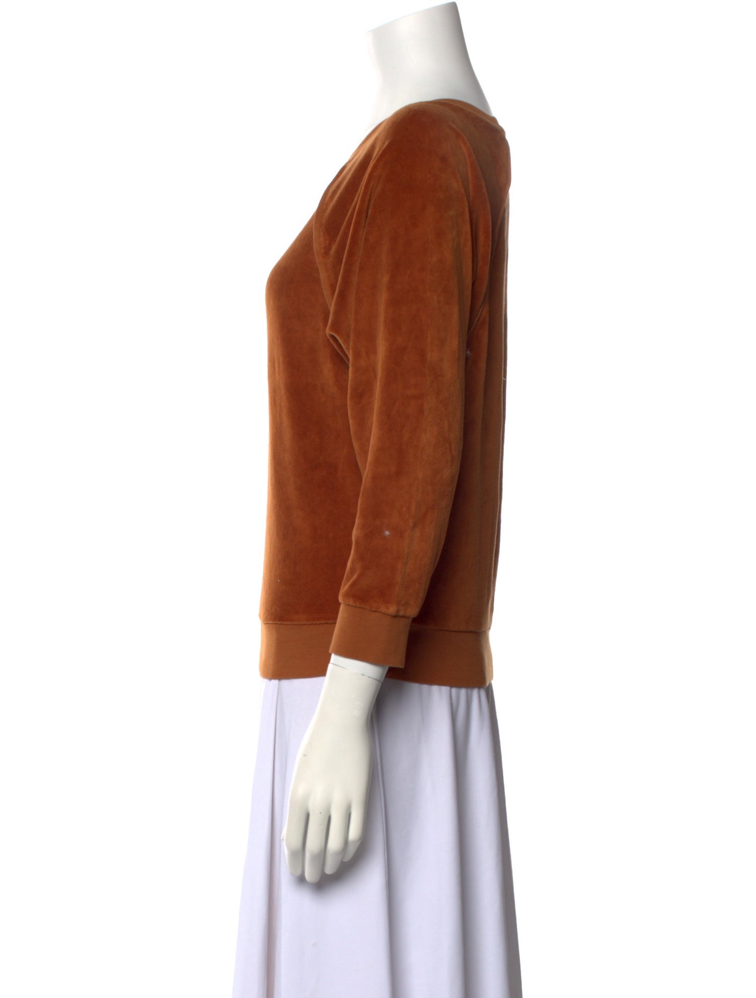 Suzie Kondi Bateau Neckline Three-Quarter Sleeve Sweatshirt