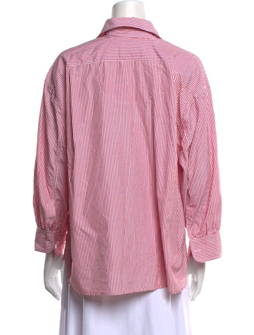 Suzie Kondi Striped Three-Quarter Sleeve Button-Up Top