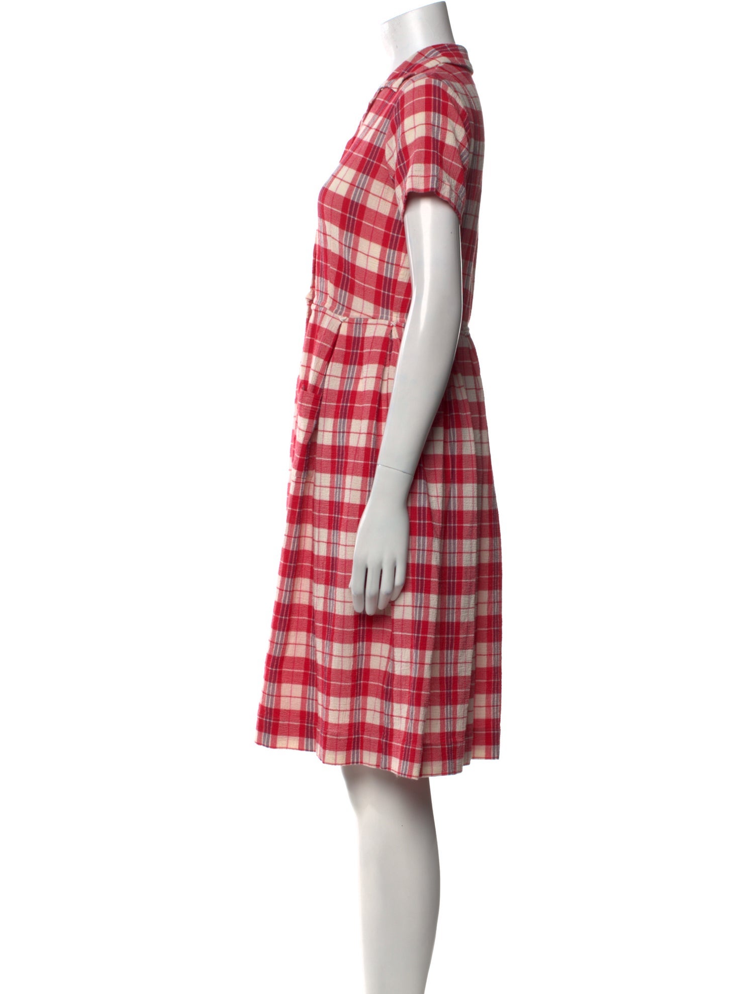 Suzie Kondi Plaid Print Knee-Length Dress