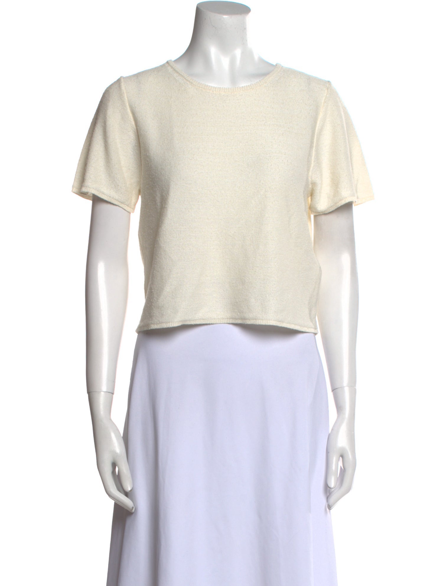 Suzie Kondi Crew Neck Short Sleeve Crop Top