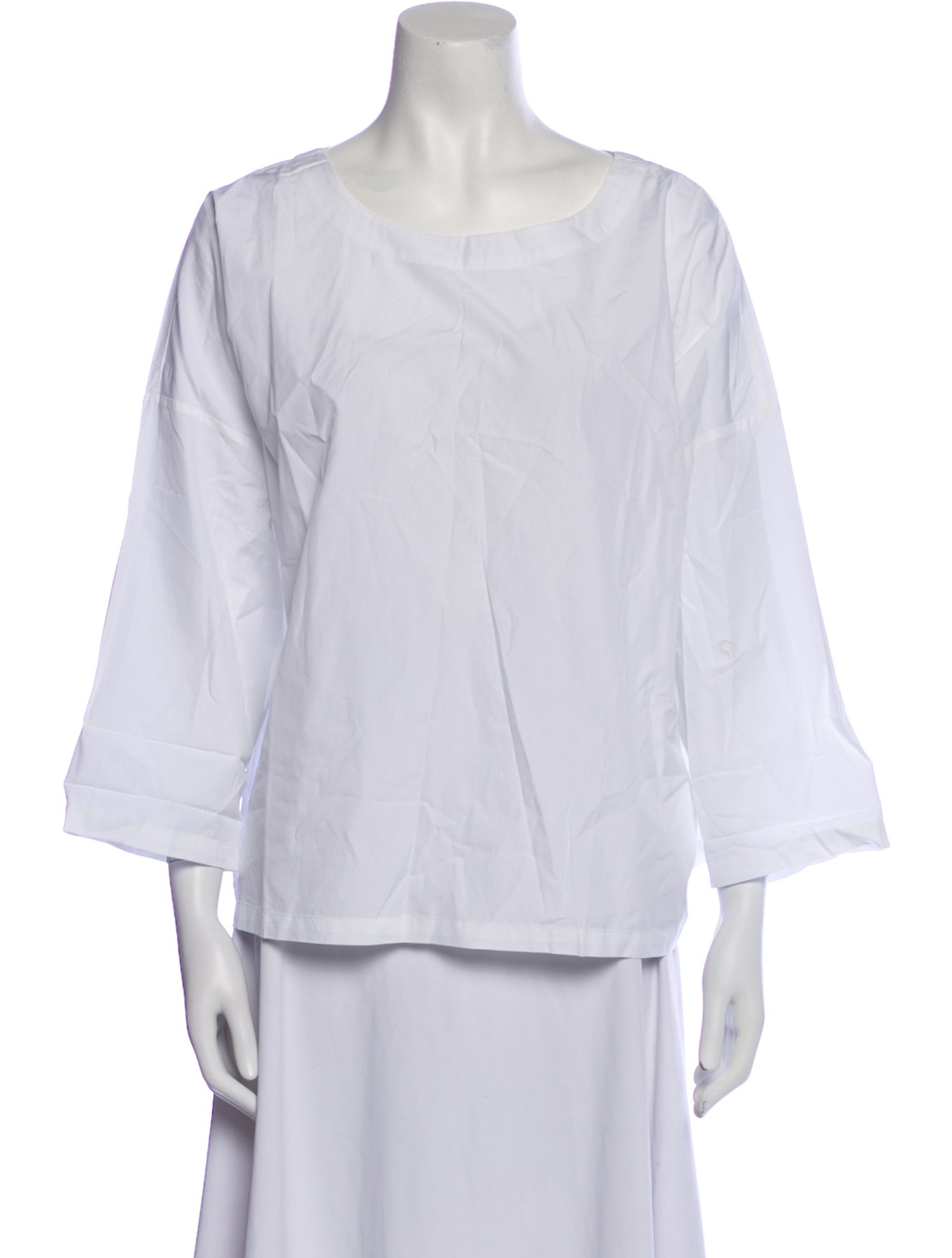Suzie Kondi Bateau Neckline Three-Quarter Sleeve Blouse w/ Tags