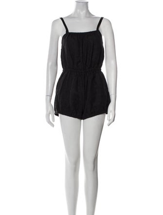 Suzie Kondi Linen Square Neckline Romper