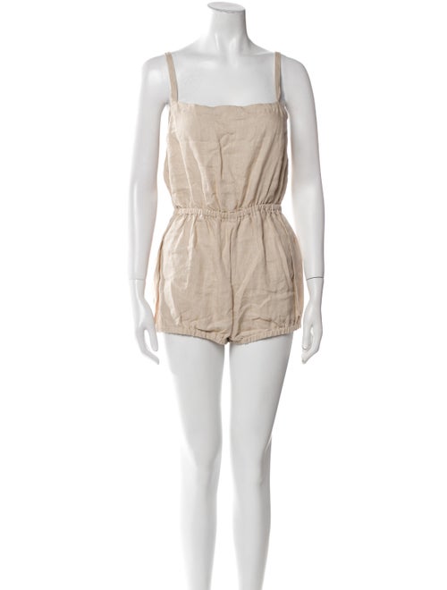 Suzie Kondi Linen Square Neckline Romper